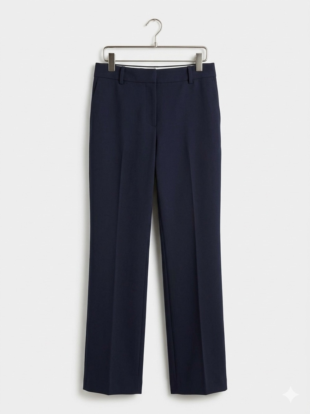Ann Taylor Navy Straight-Leg Dress Trousers